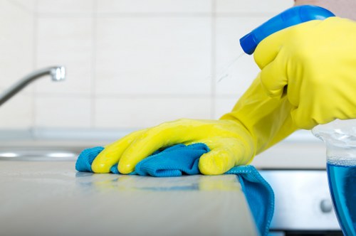 Deep hard floor cleaning equipment used in a Hounslow commercial space