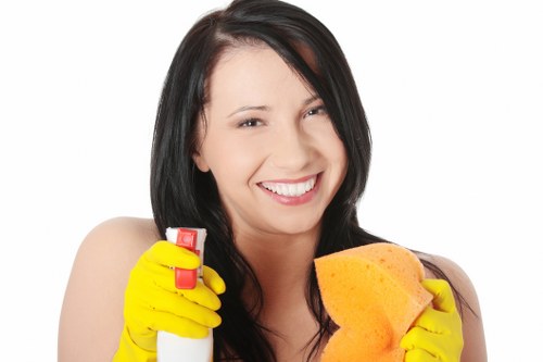 Cleaning shared washroom facilities in a Hounslow commercial building